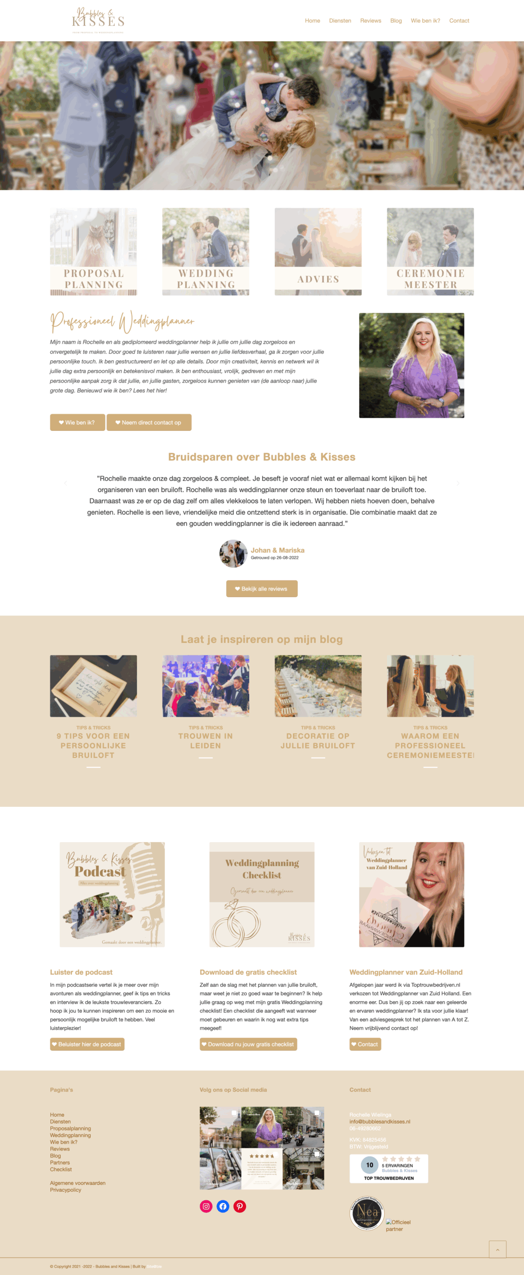 Website Bubbles and Kisses